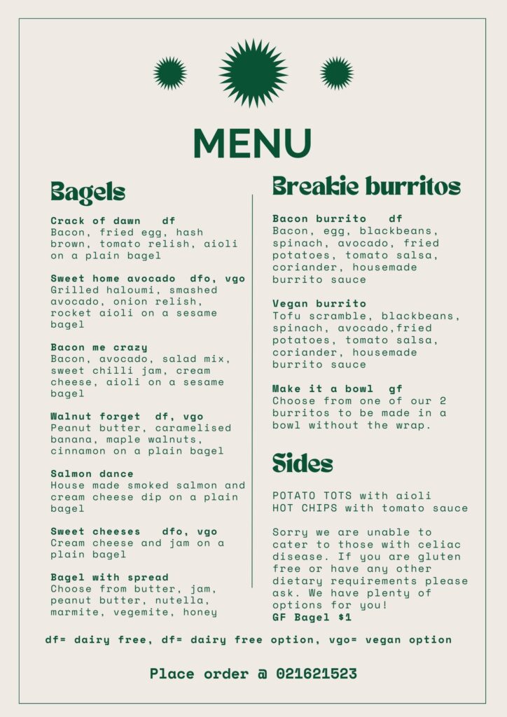 Food menu